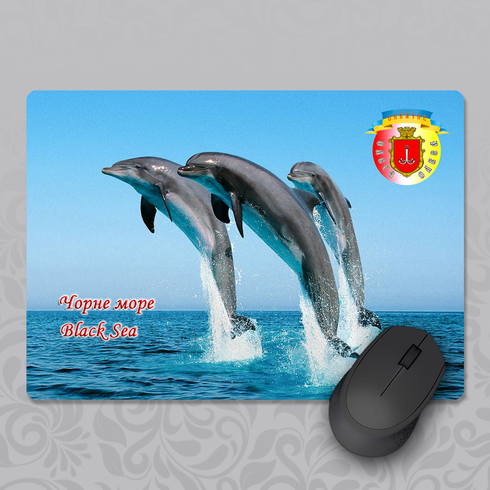 Килимок для миші 210х290 мм Одеса Дельфіни, фото 1