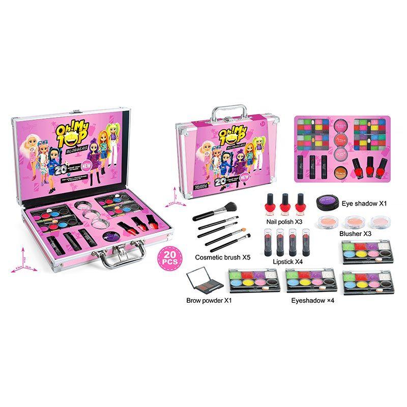 Косметика дитяча на 20 предметів FT 2043 тіні, помади, рум'яна, лаки, фото 1