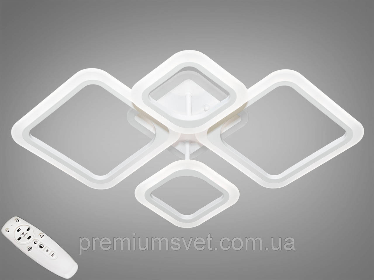 Люстра світлодіодна стельова A8060/2+2 WH LED 3color dimmer, фото 1