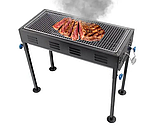 Портативний мангал-гриль BBQ TL-670 — складаний металевий барбекю для пікніка, дачі, подорожей, фото 5