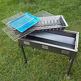 Портативний мангал-гриль BBQ TL-670 — складаний металевий барбекю для пікніка, дачі, подорожей, фото 6