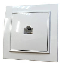 Розетка комп'ютерна внутрішній установки 1-а біла IP20 Malta Ny95000952