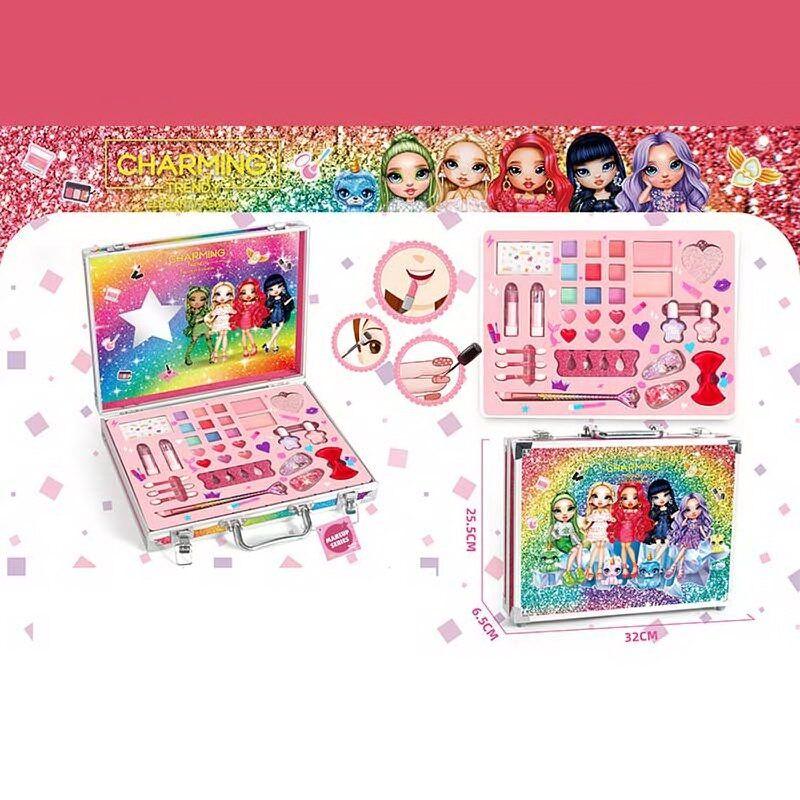 Набір косметики в боксі, тіні, рум'яна, помада, лак, хайлайтер, украшені, фото 1