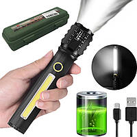 Ліхтар ручний в кейсі 2в1, USB, COB, BL-C73-P50 DS