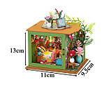 Румбокс Квіткова спальня Flower Bedroom DIY Miniature Dollhouse Kit MN-001, фото 6