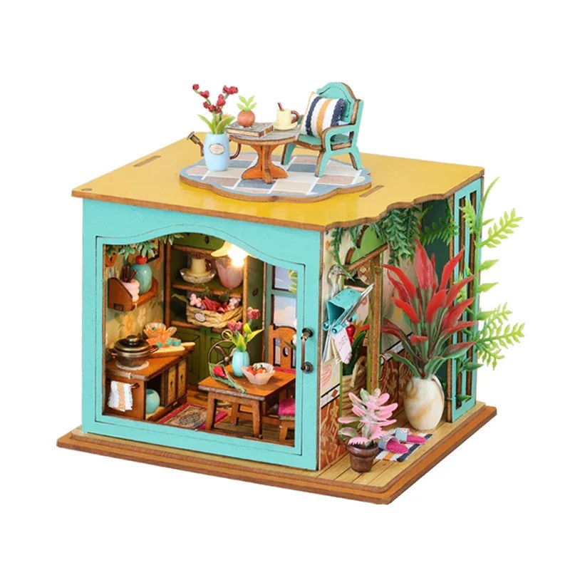 Румбокс Квіткова кухня Flower Kitchen DIY Miniature Dollhouse Kit MN-002
