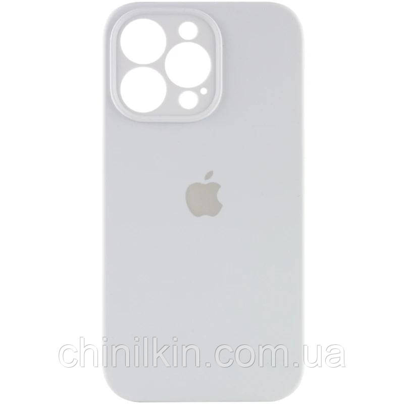Накладка (з мікрофіброю) Silicon Case Full Camera для iPhone 13- білий, фото 1