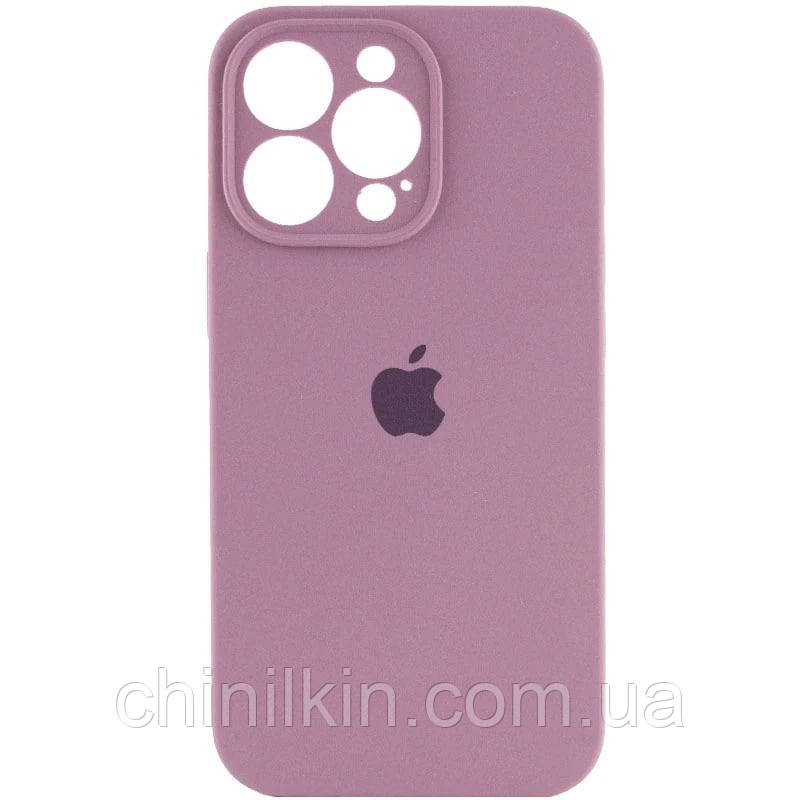 Накладка (з мікрофіброю) Silicon Case Full Camera для iPhone 13 Pro Max (6.7)- ліловий, фото 1