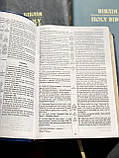 Паралельна українсько-англійська Біблія шкіра чорного кольору 16.5х24 см Parallel Ukrainian-English Bible, фото 3