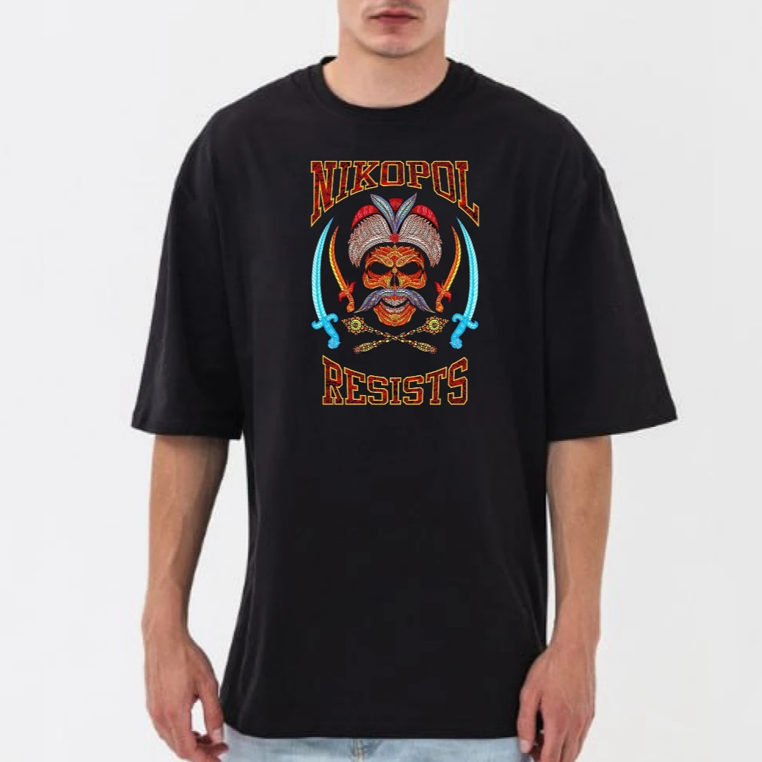 Чоловіча футболка оверсайс OVERSIZE з принтом
