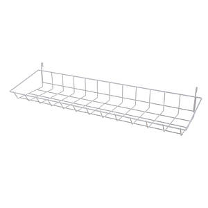 Кошик сітчастий навісний на торговельну сітку (650х150), білий