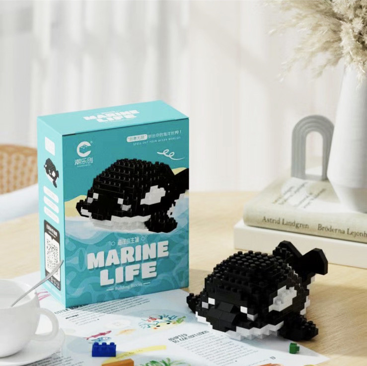 3D Конструктор Marine Life Фігурка Косатка Набір Міні Блоки 266 шт (01372)