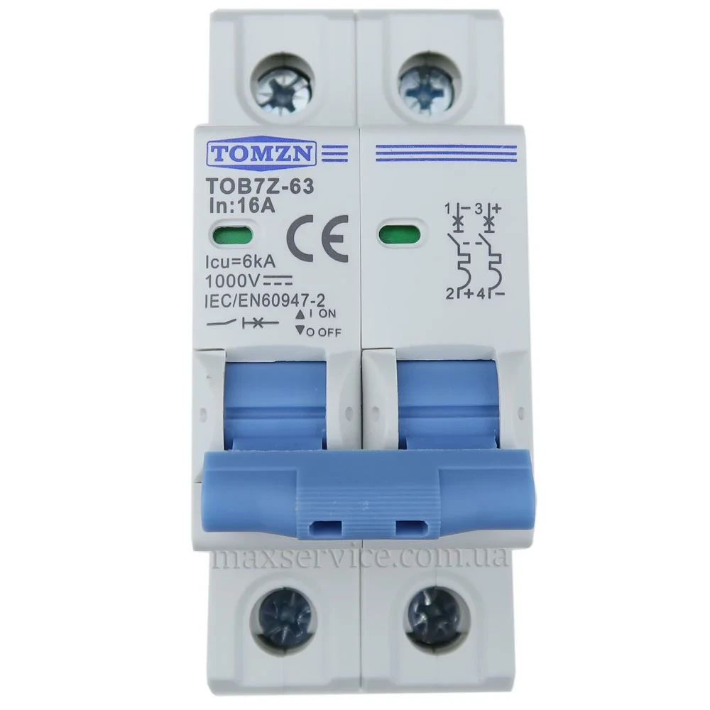 Автоматичний вимикач YRO DC (2P/16А), фото 1