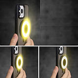 Міні-магнітний кільцевий світильник для селфі на акумуляторі тепле холодне світло, фото 4