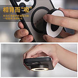Міні-магнітний кільцевий світильник для селфі на акумуляторі тепле холодне світло, фото 6
