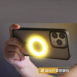 Міні-магнітний кільцевий світильник для селфі на акумуляторі тепле холодне світло, фото 8