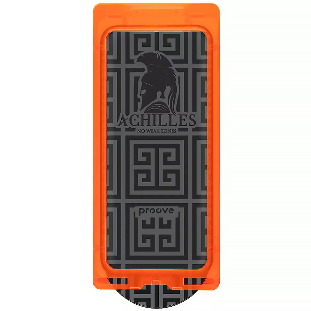Міцне захисне скло для iPhone 15 Pro Max з боксом для поклейки PROOVE Achilles Installation Box