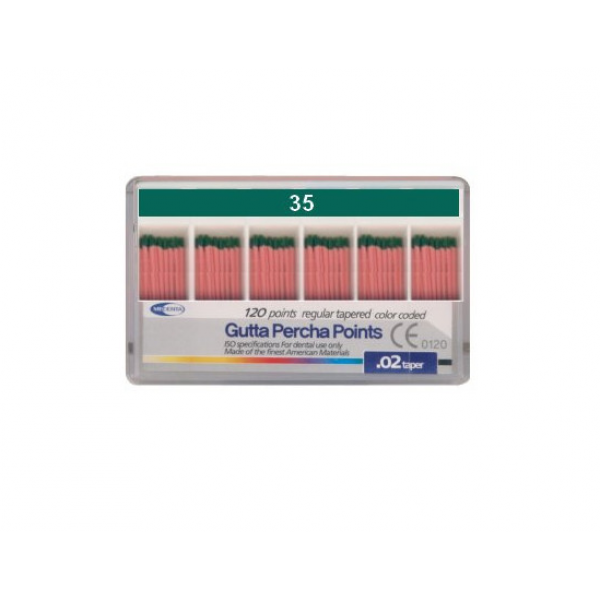 Meta Biomed Gutta Percha Points, Мета Біомед Гутаперчеві штифти 02 №35, 120шт, фото 1