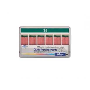 Meta Biomed Gutta Percha Points, Мета Біомед Гутаперчеві штифти 02 №35, 120шт