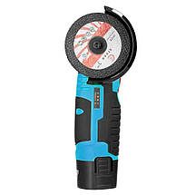 Міні -болгарська для побиття у випадку + 2 акумулятора 12В, диск 75 мм (10), фото 4