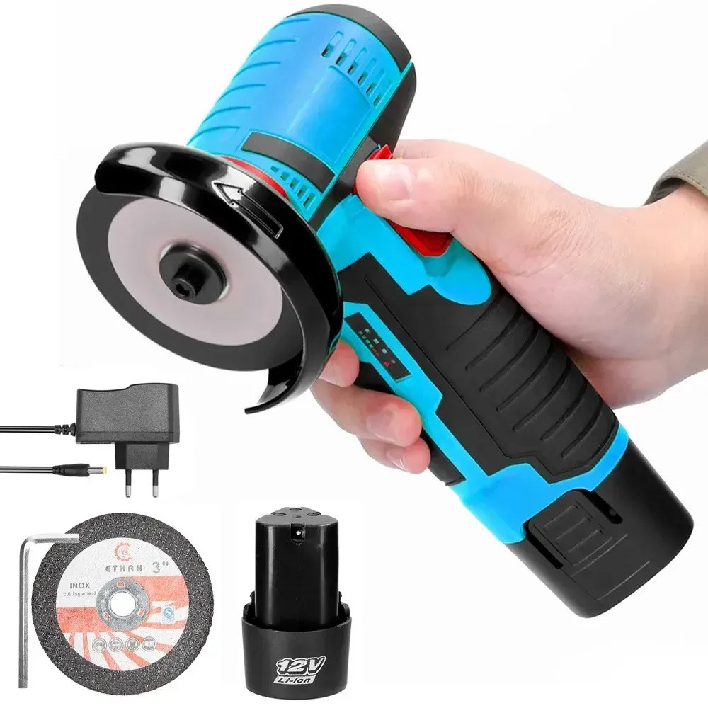 Міні -болгарська для побиття у випадку + 2 акумулятора 12В, диск 75 мм (10)