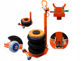 Пневматичний домкрат із колесами BARRACUDA 5 т домкрат пневматичний