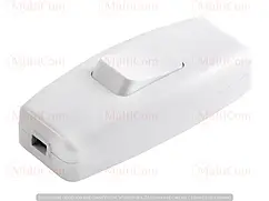 23-01-206W. Вимикач для бра, білий Luxel