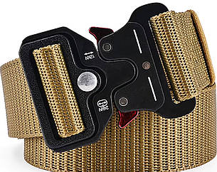 Посилений Ремінь з Швидкознімною Пряжкою. Пояс 140х4см Cobra Belt (Хакі)