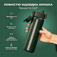 Пляшка для води металева вакуумна ION8 500 мл. Vacuum Insulated, Dark Green, фото 3