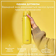 Пляшка для води металева ION8 1200 мл. Stainless Steel , Yellow, фото 2