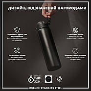 Пляшка для води металева ION8 1200 мл. Stainless Steel , Black, фото 4