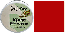 Кольорова крем-паста для взуття 80 мл."Dr.Leather", колір Червоний