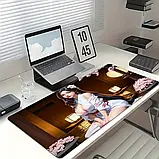 Великий килимок для миші з дизайном аніме-дівчини в кімоно, розмір 60/30, фото 3