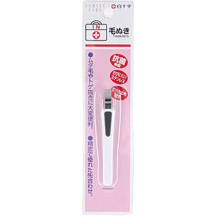 Hakujuji Family Care Пінцет для брів із широким кінчиком та пластиковою ручкою