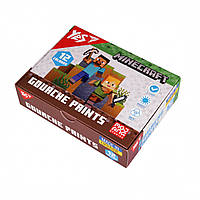 Фарби гуашеві Yes Minecraft 12 кольорів по 20 мл., 230407