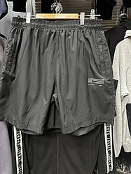 Чоловічі брендові спортивні шорти Nike (Найк) Nike-23-04, чоловічі повсякденні чорні. Чоловічий одяг