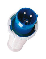 Вилка силова 033 переносна 2Р+РЕ 63А 220В IP67 силовий роз'єм Tnsy