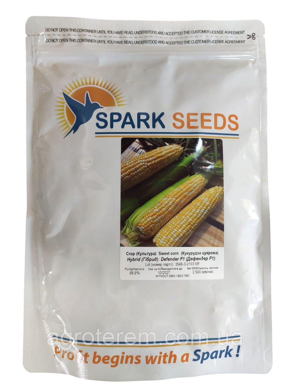 Дефендер F1 кукурудза Spark Seeds 2500 насінин