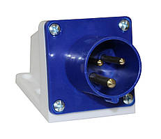 Вилка силова 513 стаціонарна 2р+PЕ 16А 220В IP44 силовий роз'єм Tnsy