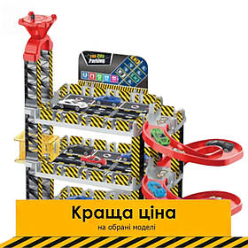 Парковка гараж для машинок (3 поверхи, ліфт механічний, звук, світло, машинки 2шт) A333-240B Акція до 27.04