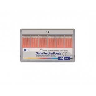 Meta Biomed Gutta Percha Points, Мета Біомед Гутаперчеві штифти 04 №15, 60шт