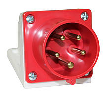 Вилка силова 515 стаціонарна 3р+PЕ+N 16А 220В IP44 силовий роз'єм Tnsy