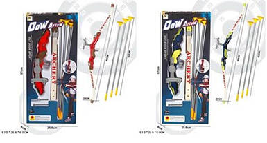 Арбалет дитячий (2 різновиди, стріли на присосках, довжина 52 см, у коробці) 800/801