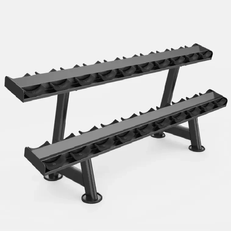 Стійка під гантелі дворівнева 10 пар DHZ U2062 Двоярусна стійка для гантелі Сталева стійка DHZ Fitness, фото 1