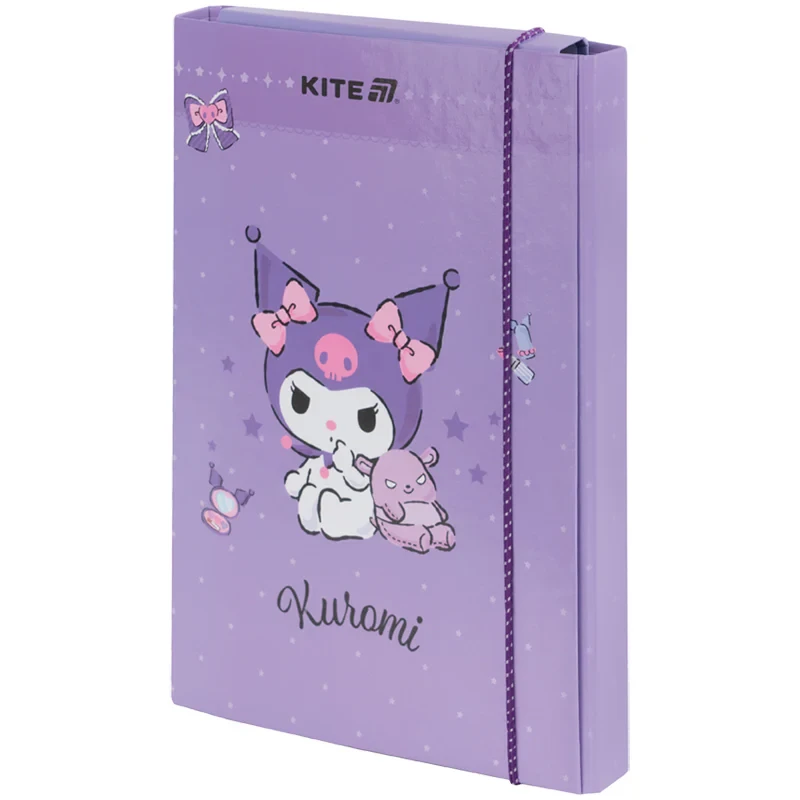 Папка для зошитів KITE В5 на гумці картон, Kuromi-2, фото 1