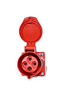 Розетка силова 124 стаціонарна 3Р+PЕ 32А 380В силовий роз'єм Tnsy