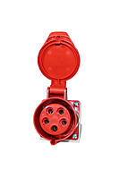 Розетка силова 125 стаціонарна 3Р+PЕ+N 32А 380В силовий роз'єм Tnsy