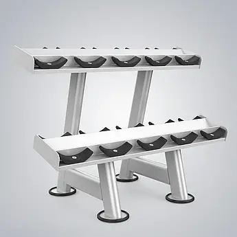 Стійка під гантелі дворівнева 5 пар DHZ U2077S Двоярусна стійка для гантелі Сталева стійка DHZ Fitness