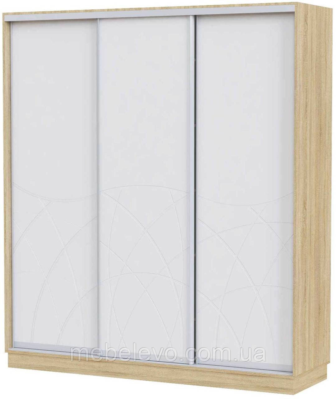 Шафа-купе Loretto / Лоретто 2400х2100х603мм дуб сонома+білий супермат Art In Head