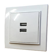 Розетка внутрішній установки 2 USB 2.1A біла IP20 Malta Ny95000955